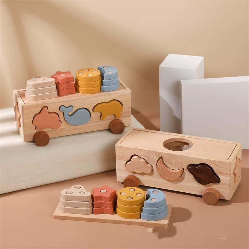 Wooden Multifunctional Color Early Education Puzzle Toys