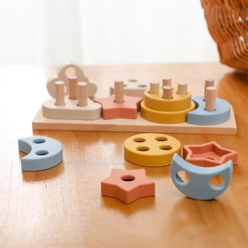 Wooden Multifunctional Color Early Education Puzzle Toys