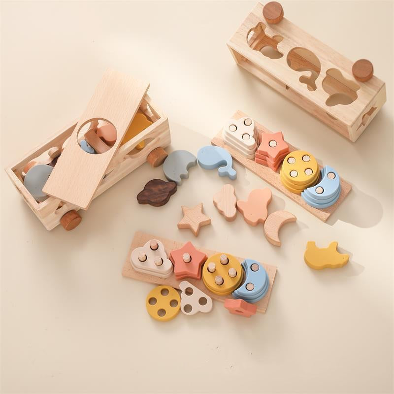 Wooden Multifunctional Color Early Education Puzzle Toys