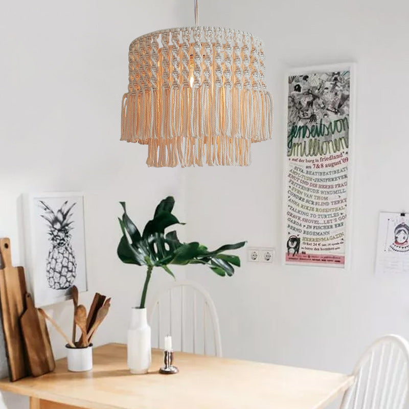 Cotton Thread Hand Woven Chandelier