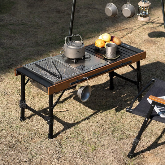 Folding Camping Barbecue Picnic  Wood Table