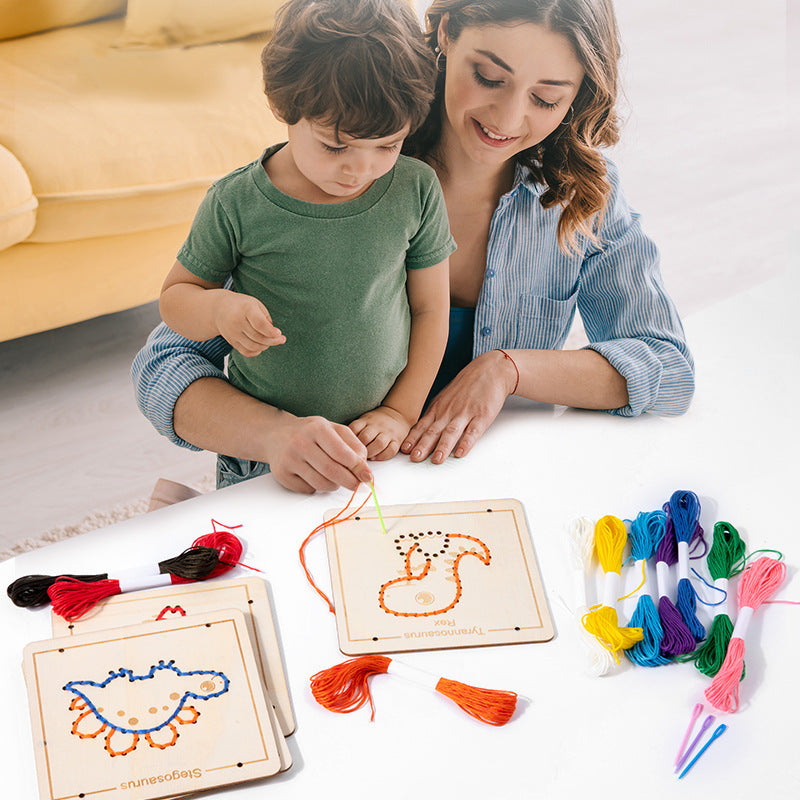 Embroidered Rope Educational Wooden Toys