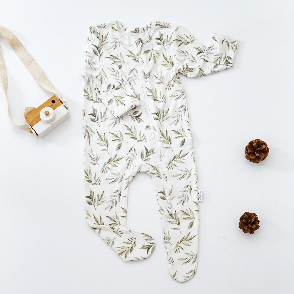 Baby Bamboo Cotton Pajamas Home Clothes Baby Jumpsuit