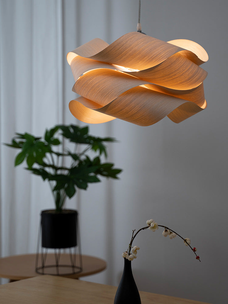 Twist Solid Wood  Lamp