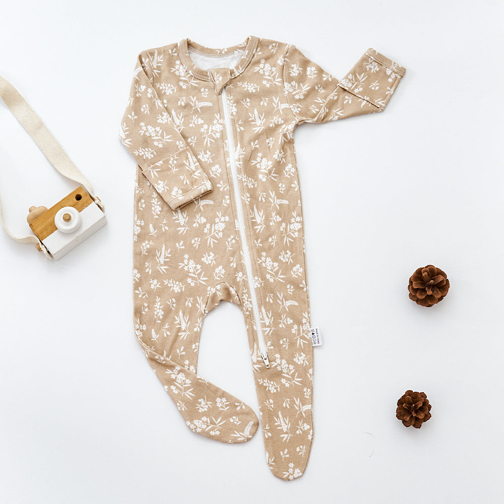 Baby Bamboo Cotton Pajamas Home Clothes Baby Jumpsuit