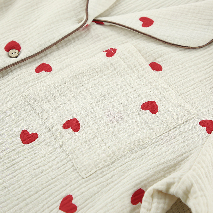 Heart Cotton Pajamas Two-piece