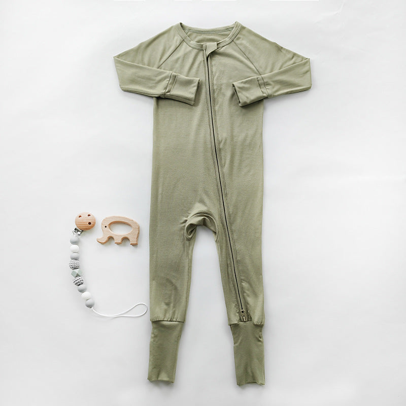 Solid Color Baby's Romper Bamboo Fiber Romper