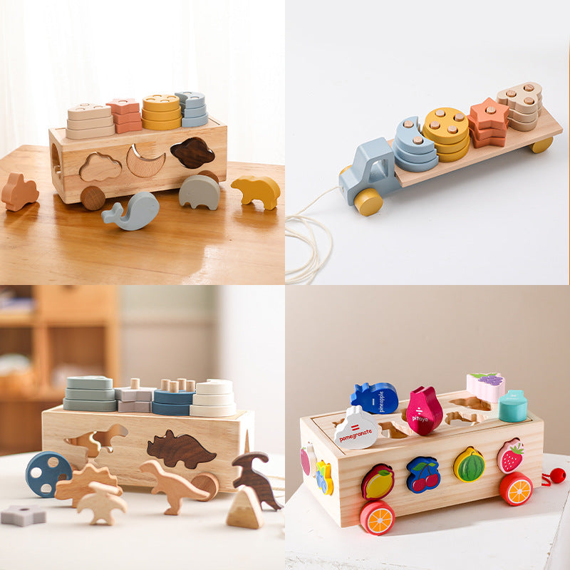 Wooden Multifunctional Color Early Education Puzzle Toys