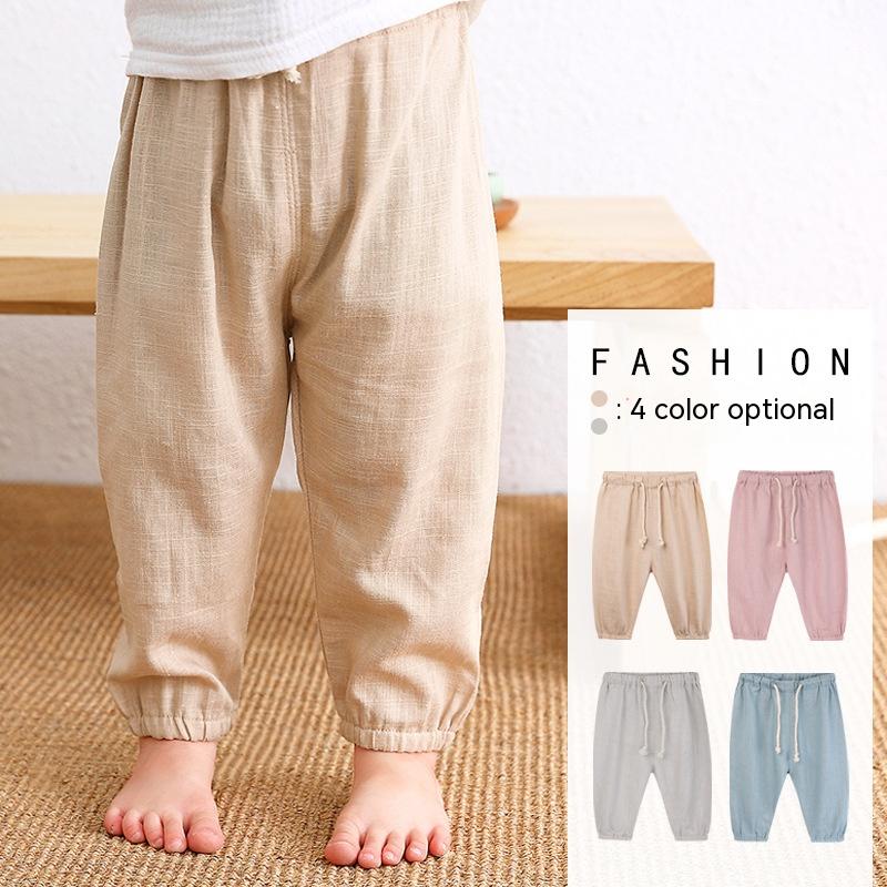 Children's Cotton And Linen Trousers and Shirt