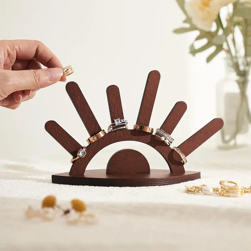 Wooden Ring Display Stand