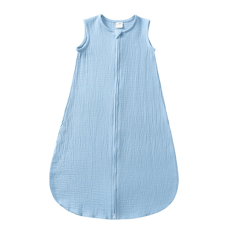 Baby Sleeping Bag Cotton Linen Solid Color Vest Style