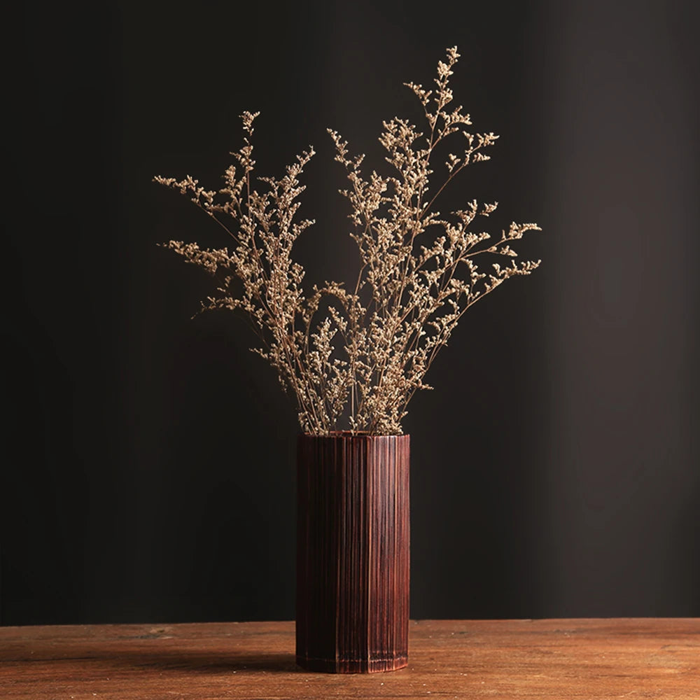 Natural Bamboo Flower Container Vase