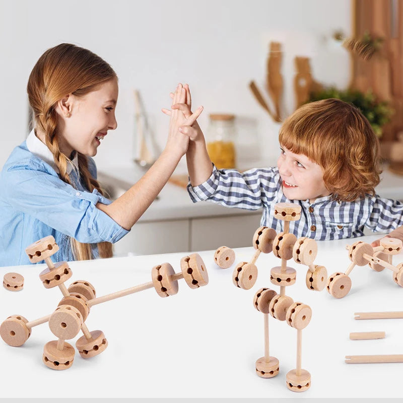 3D Construct Wooden Blocks Toys