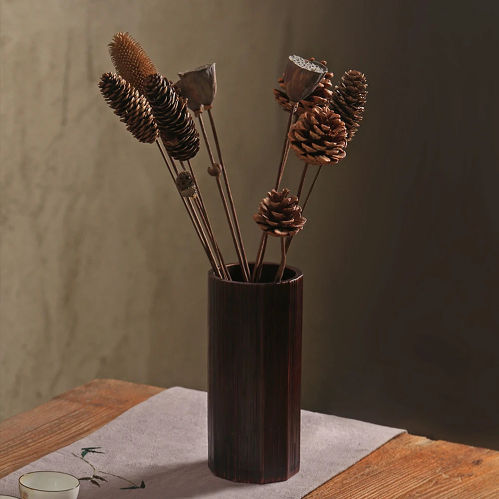 Natural Bamboo Flower Container Vase