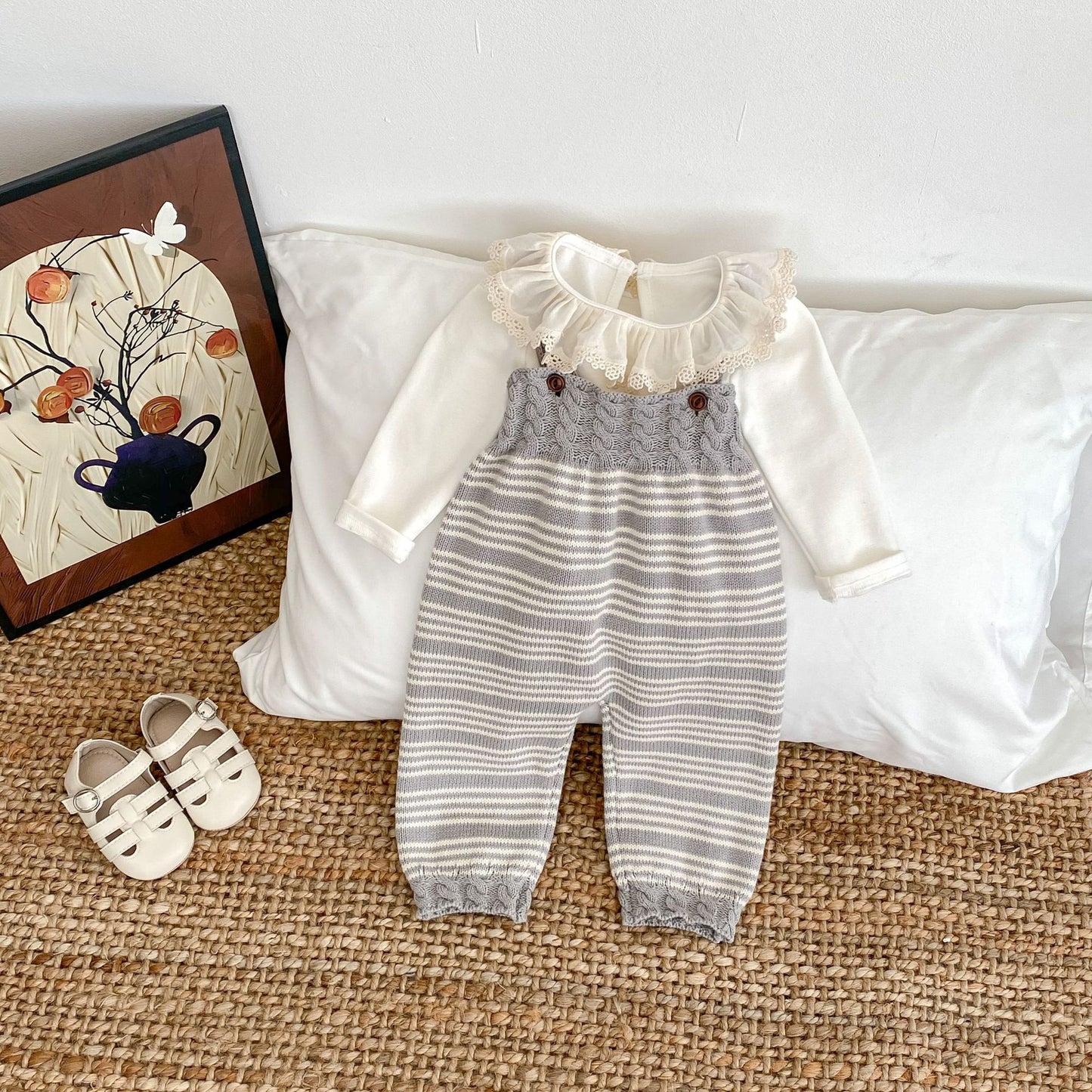 Baby Knitted Sweater Three-Piece Set