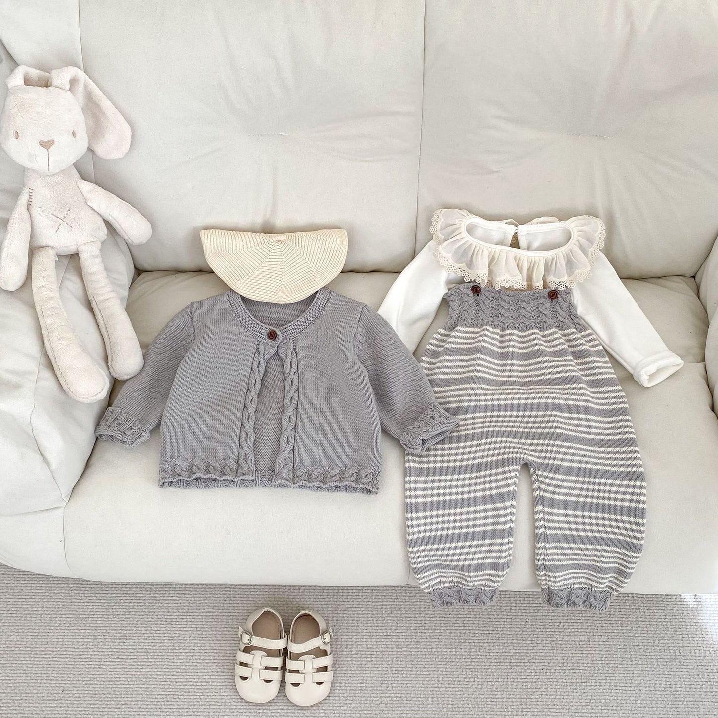 Baby Knitted Sweater Three-Piece Set