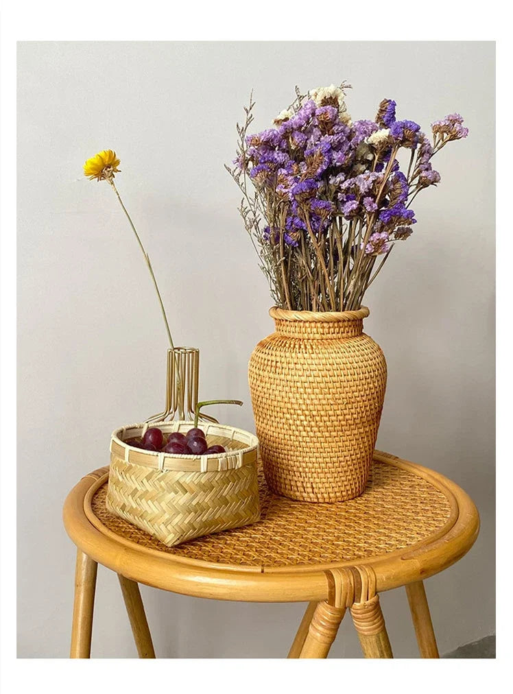 Large Handmade Rattan dry Flower Vase