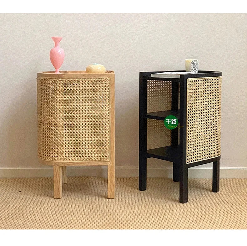 Rattan Bedside Table