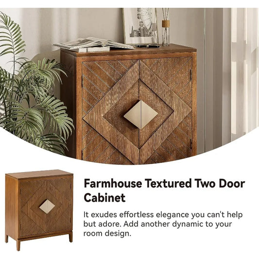 Two door Wood Storage Cabinet Accent Sideboard