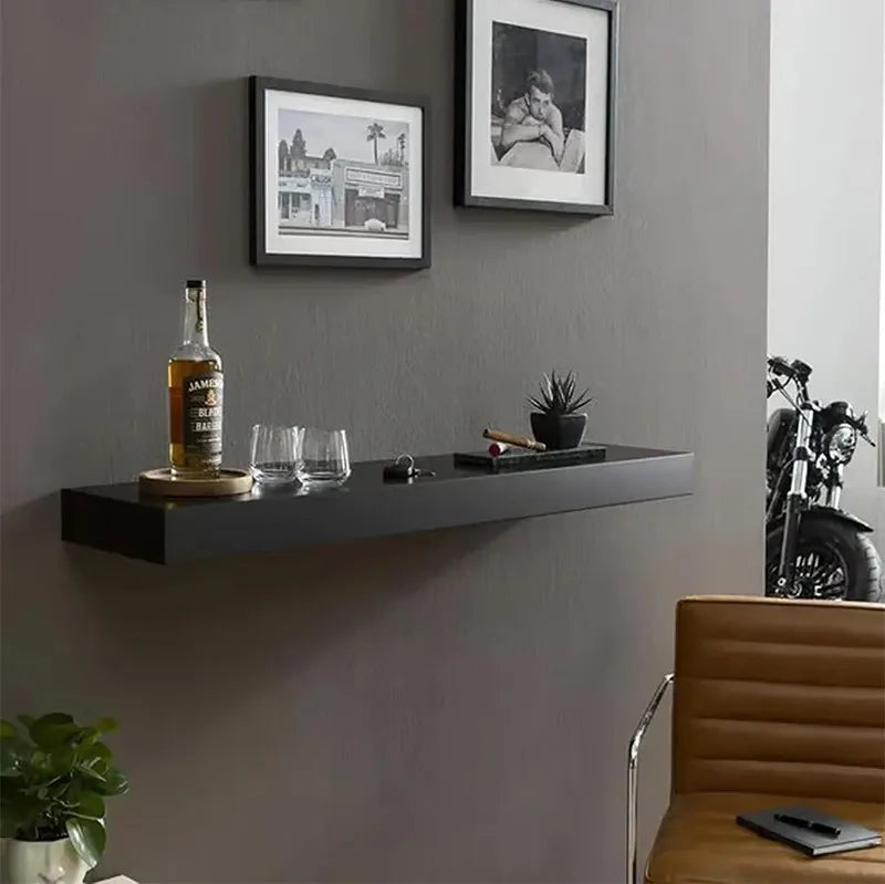 Wooden Hidden Shelf With Secret Compartment Floating Wall Shelves