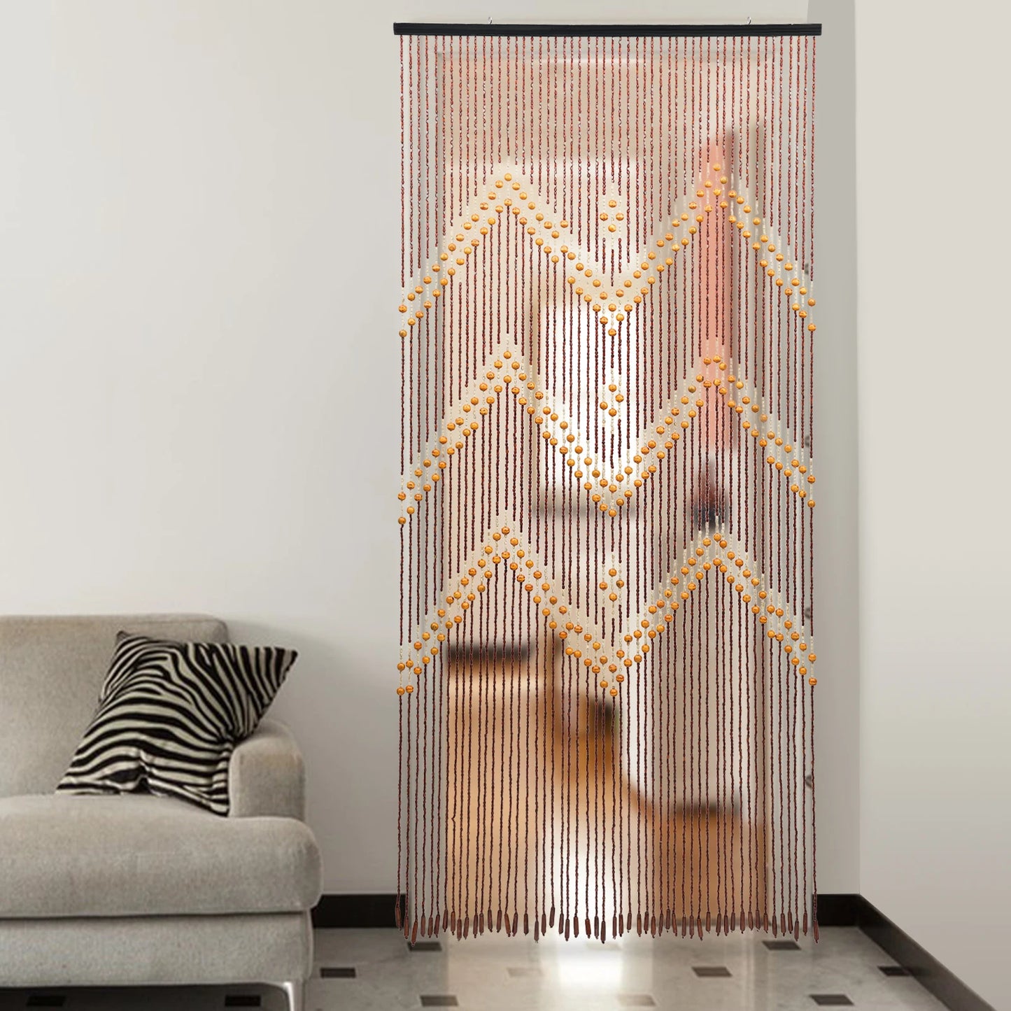 Wood Beaded Curtain for Doorway