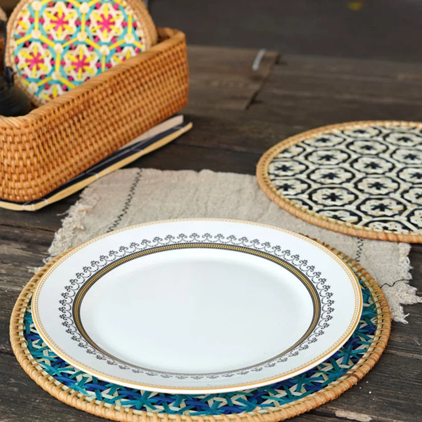 Rattan Hand Woven Round Placemat