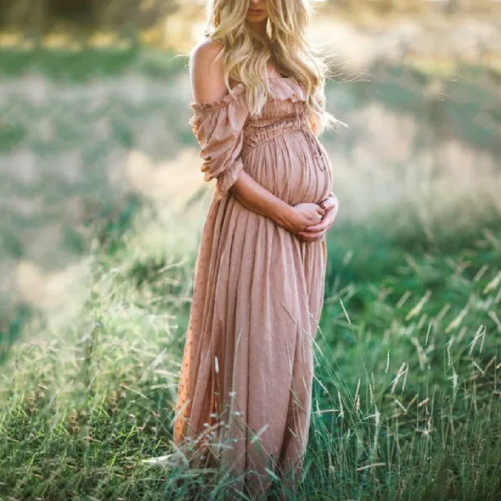 Maternity Off Shoulder Dress