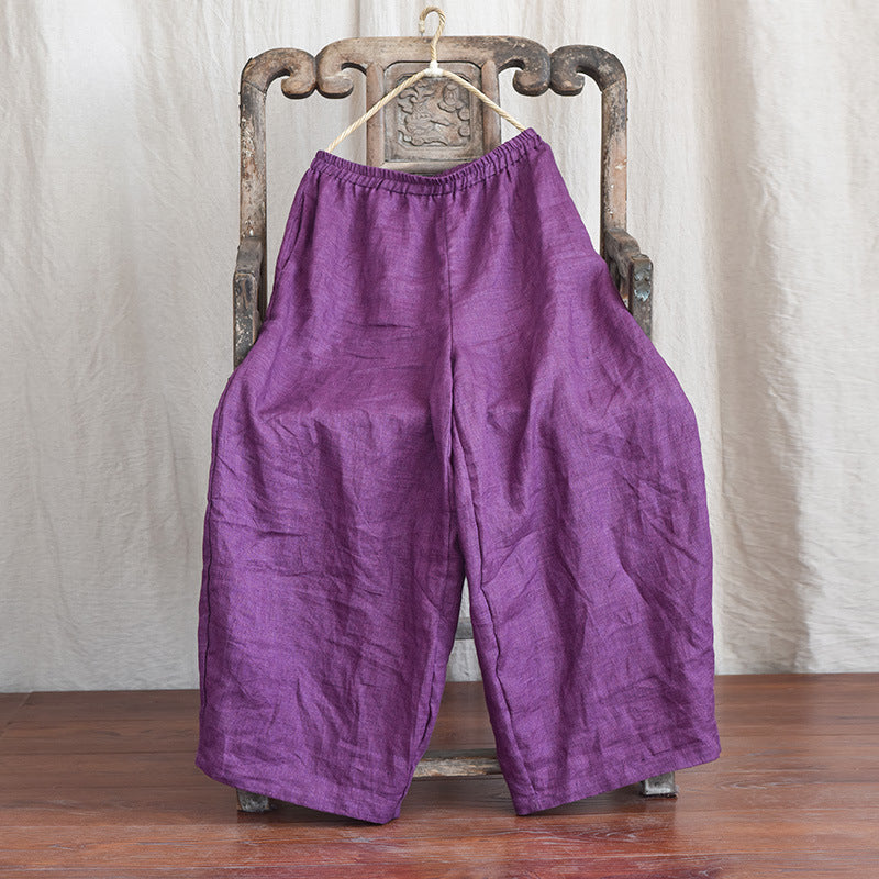 Cotton And Linen Women's Casual Slacks