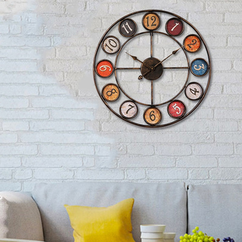 Simple Iron Retro Wall Clock