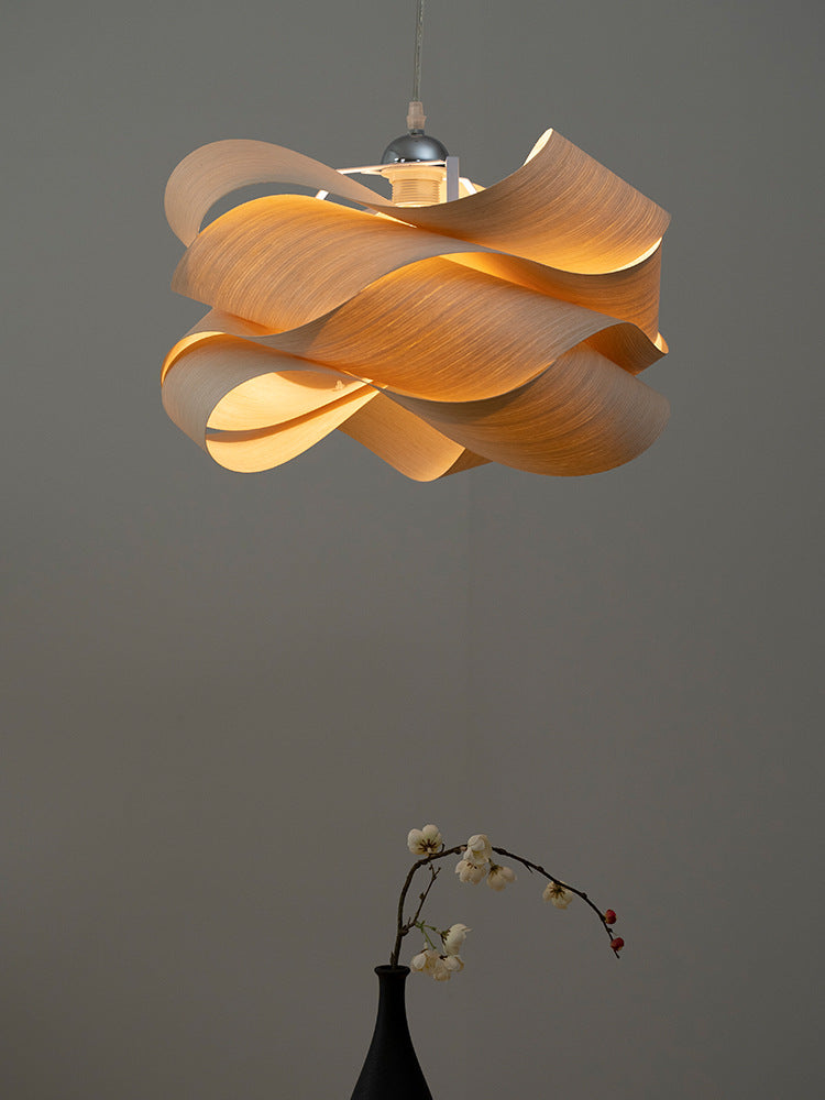 Twist Solid Wood  Lamp