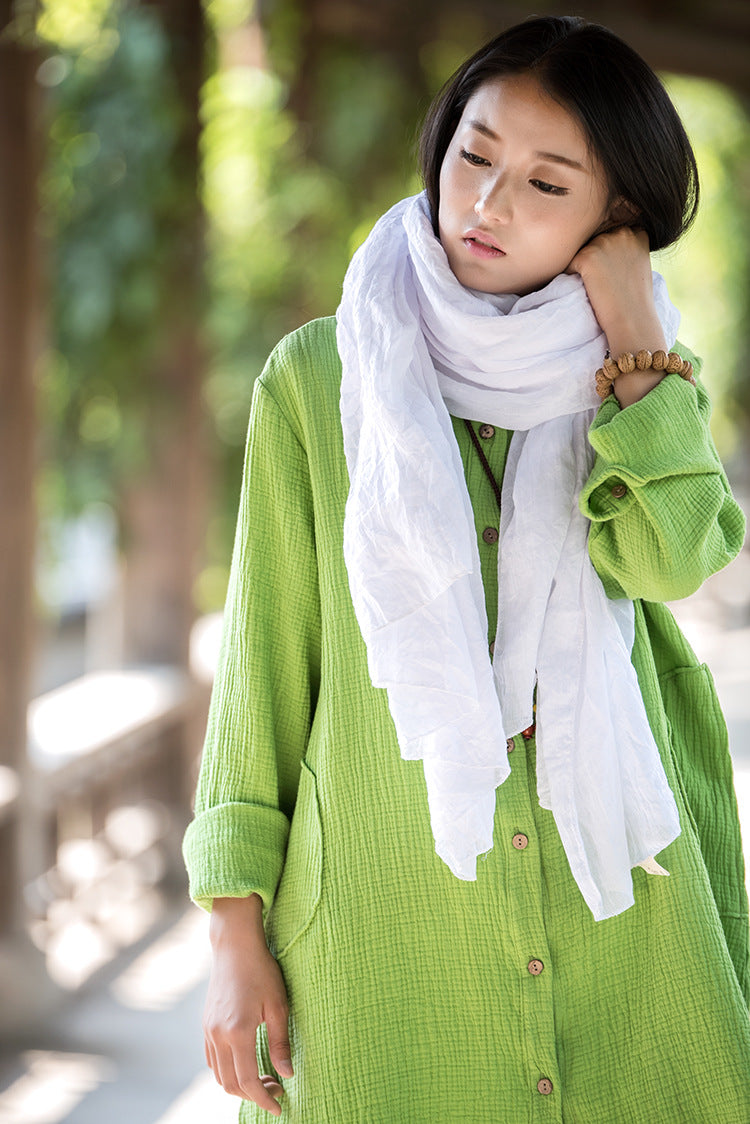 Cotton And Linen Double-layer Shirt