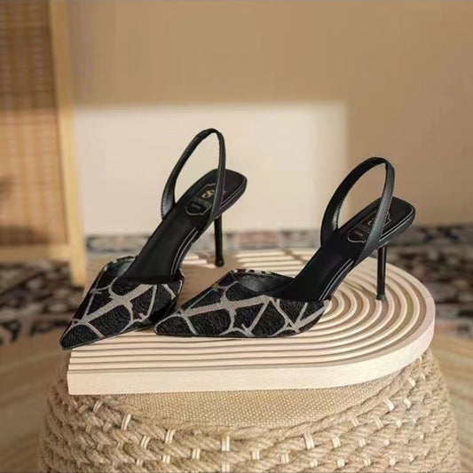 Single Layer Woven High Heels