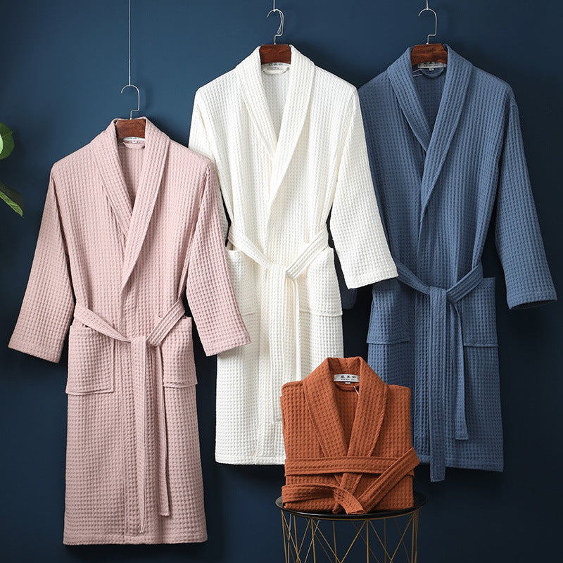 Long Pure Cotton Bathrobe