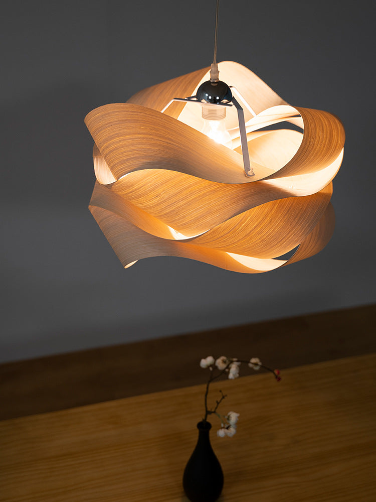 Twist Solid Wood  Lamp