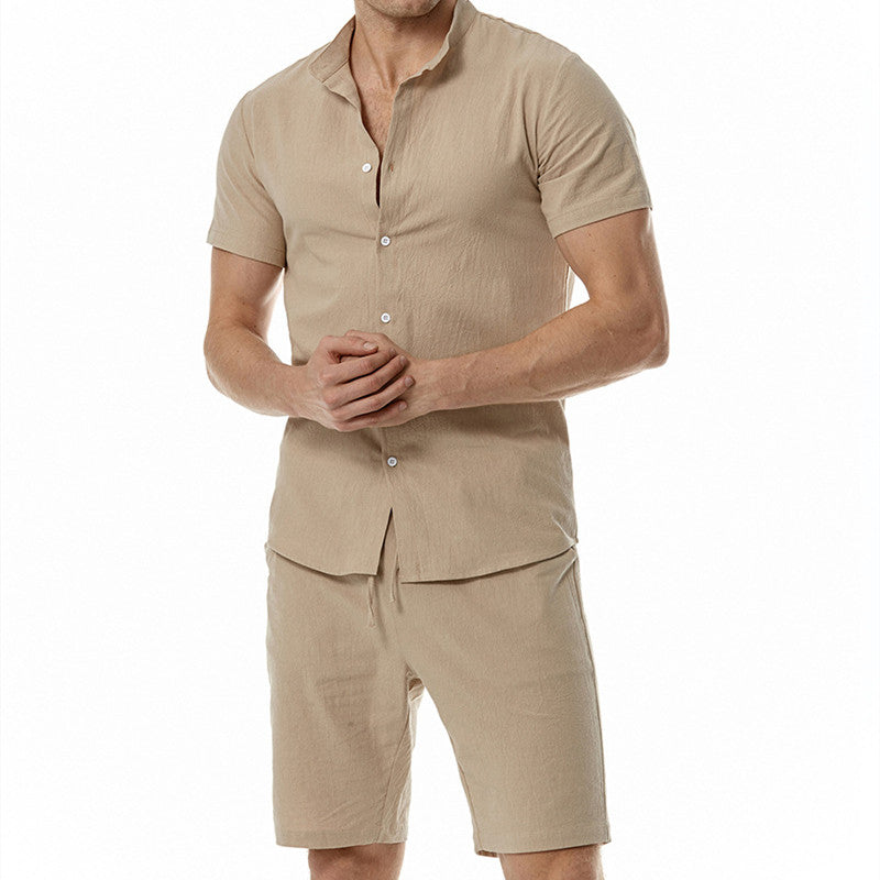 Men's Fashion Cotton And Linen Set