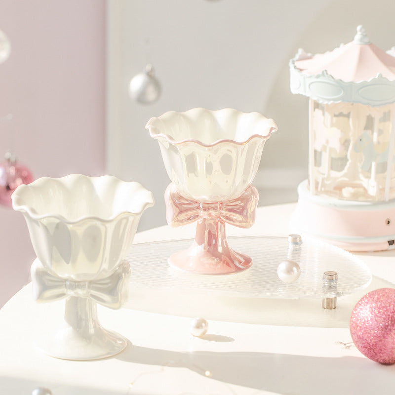 Fantasy Bow Ceramic Ice Cream Dessert Cup