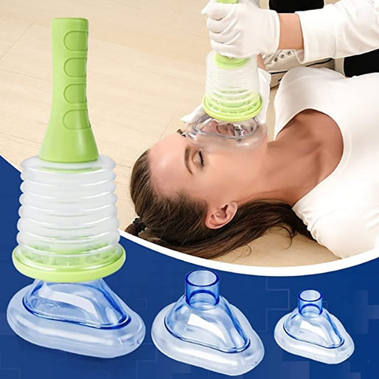 Vital Capacity Breathing Trainer Suffocating Emergency Rescue Breathing Mask