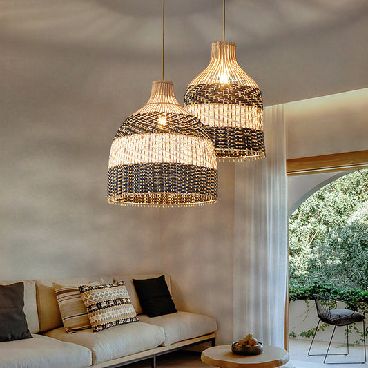 Nordic Rattan Chandelier