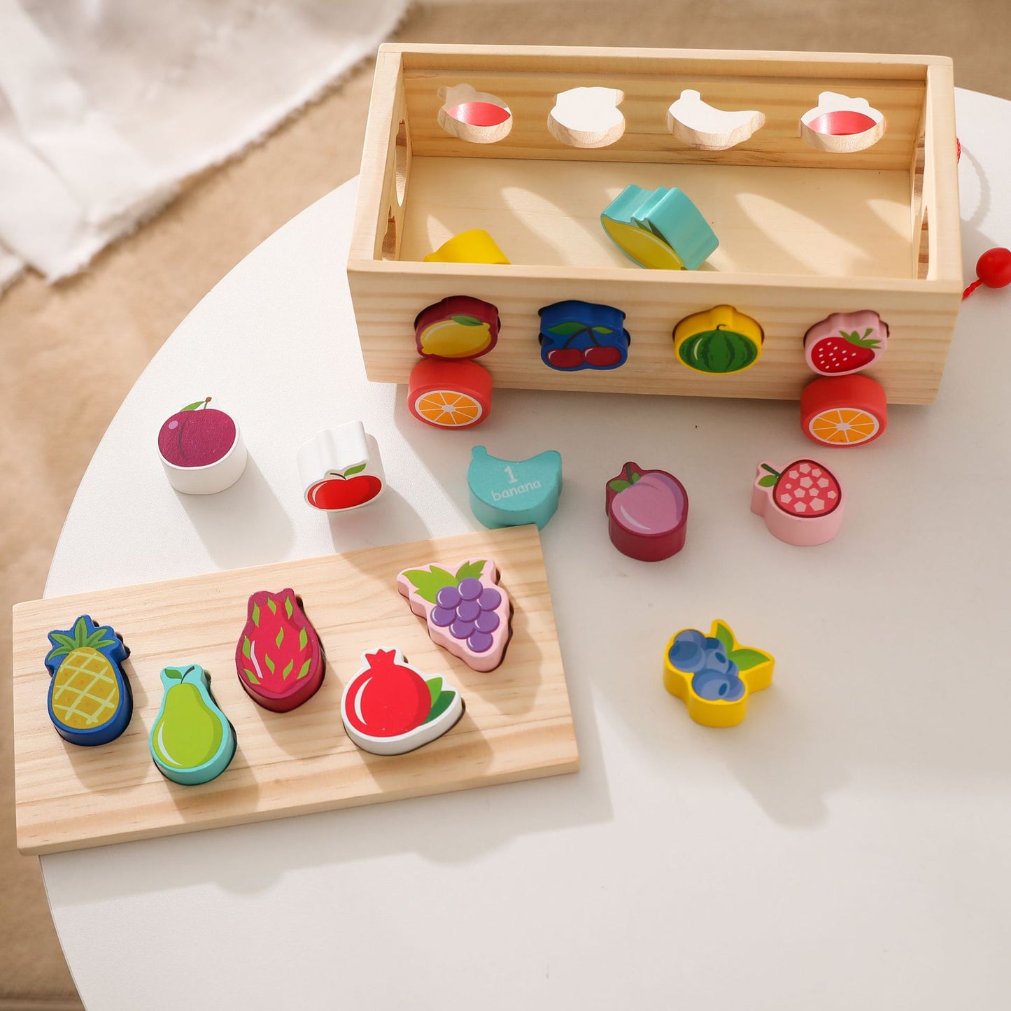 Wooden Multifunctional Color Early Education Puzzle Toys