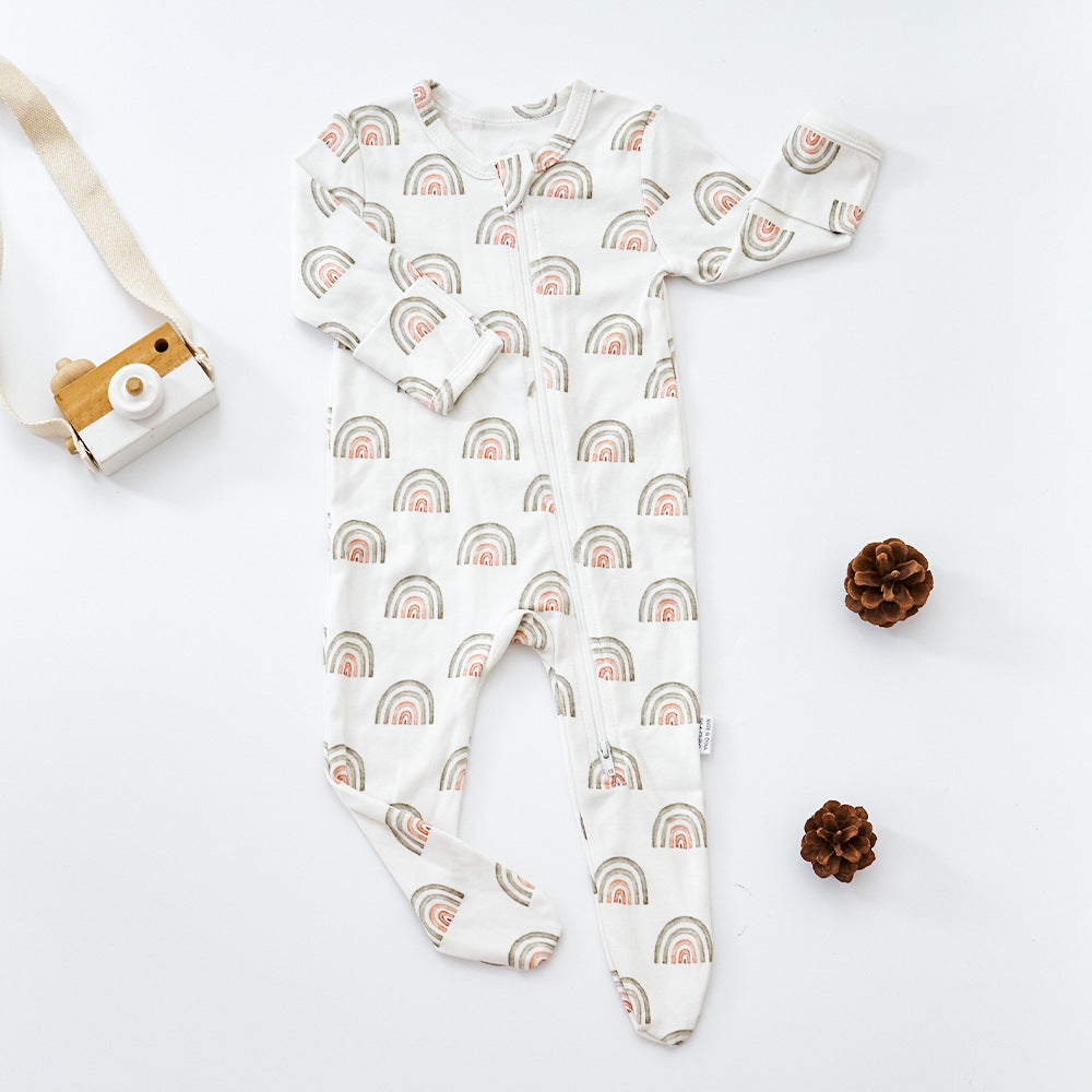 Baby Bamboo Cotton Pajamas Home Clothes Baby Jumpsuit