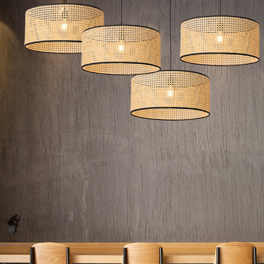 Japanese Rattan Ceiling Lamp Room