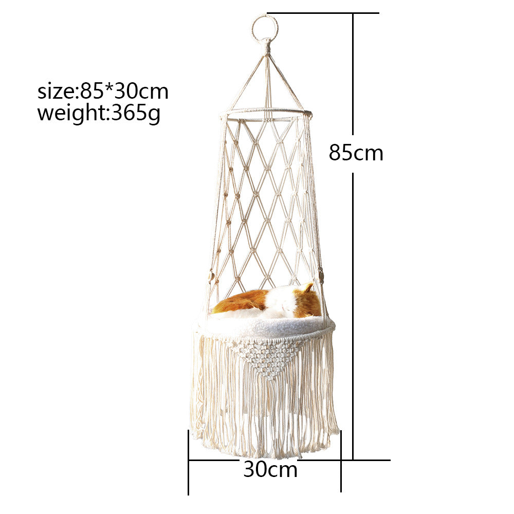 Cat Hammock Wall Hanging Cat Macrame