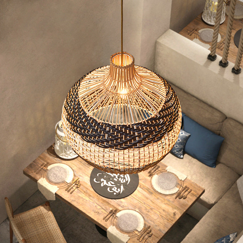 Nordic Rattan Chandelier