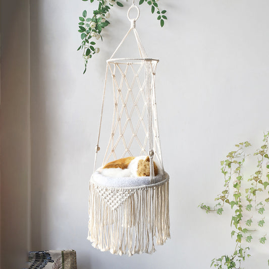 Cat Hammock Wall Hanging Cat Macrame